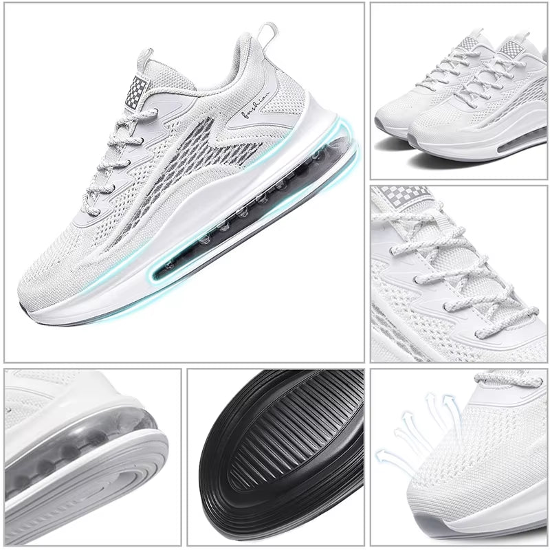 Men'S Air Running Shoes, Tennis Walking Shoes, Breathable and Non Slip Running Shoes