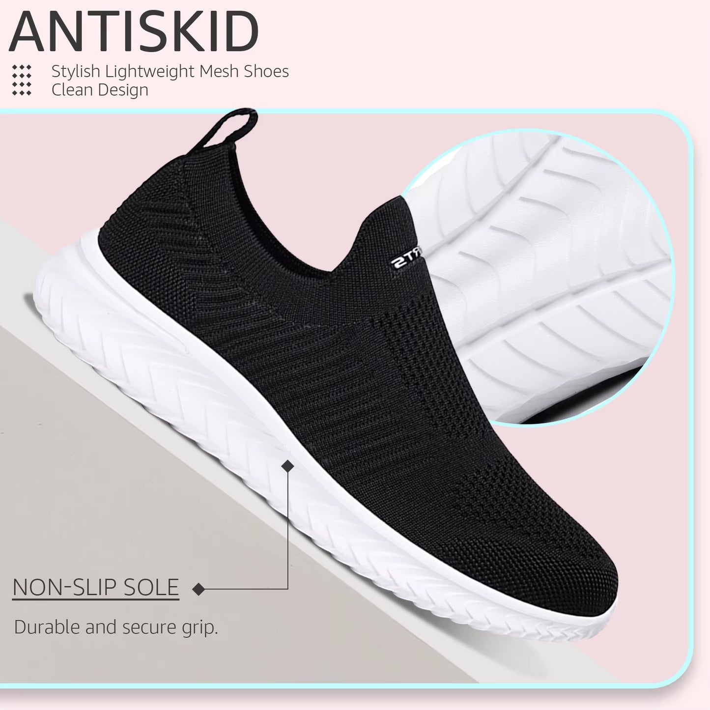 Women'S Running Shoes Women'S Lightweight Slip on Walking Running Shoes Athletic Sneakers